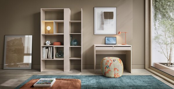 REGÁL, kašmírová, 82-146/180/35 cm Modern Living - Knihovny
