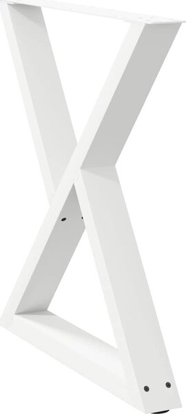 VidaXL Nohy k jídelnímu stolu 2 ks ocel 80 x (72-73,3) cm ocel [4012729] Barva: Černá