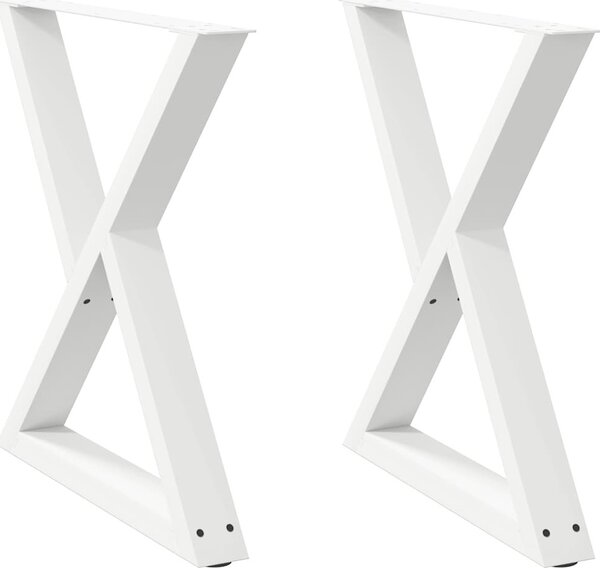 VidaXL Nohy k jídelnímu stolu 2 ks ocel 80 x (72-73,3) cm ocel [4012729] Barva: Černá