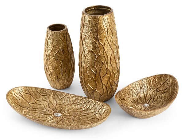 OZDOBNÝ TALÍŘ KIARA (01) 38X18X6 CM ZLATÝ
