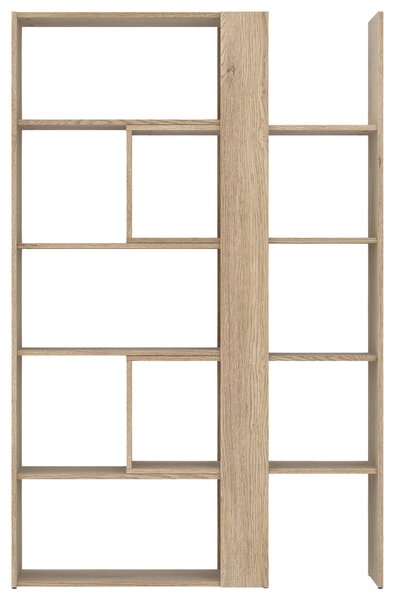 REGÁL, barvy dubu, 82-146/180/35 cm Modern Living - Knihovny