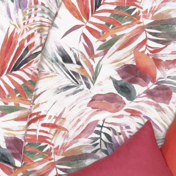 Povlečení SATÉN DESIGN wild leaves cihlová 140 x 200/70 x 90 cm