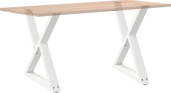 VidaXL Nohy k jídelnímu stolu 2 ks ocel 80 x (72-73,3) cm ocel [4012729] Barva: Černá