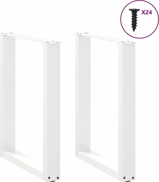 VidaXL Nohy k jídelnímu stolu ve tvaru U, 2 ks, ocel, 60 x (72-73) cm, ocel [4013180] Barva: Černá