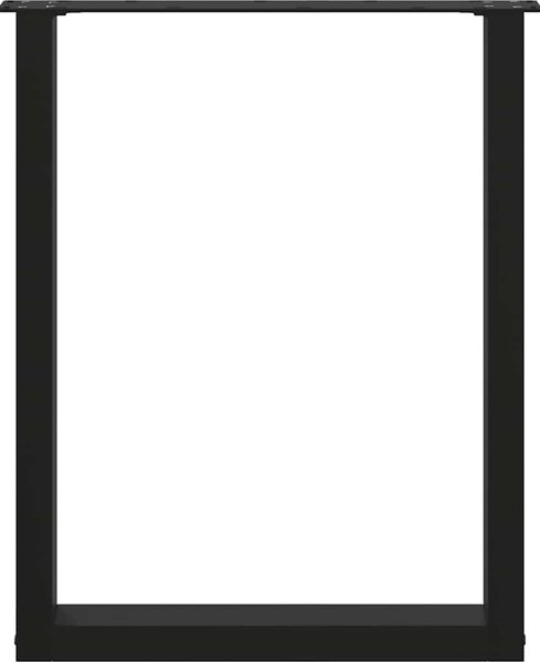 VidaXL Nohy k jídelnímu stolu ve tvaru U, 2 ks, ocel, 60 x (72-73) cm, ocel [4013180] Barva: Černá