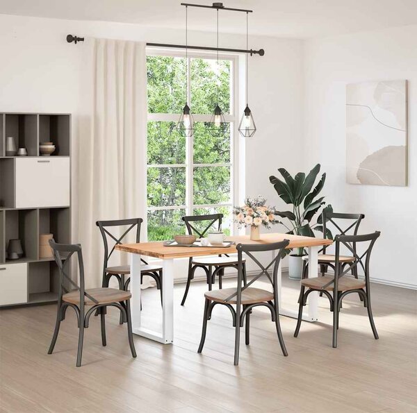 VidaXL Nohy k jídelnímu stolu ve tvaru U, 2 ks, ocel, 60 x (72-73) cm, ocel [4013180] Barva: Černá