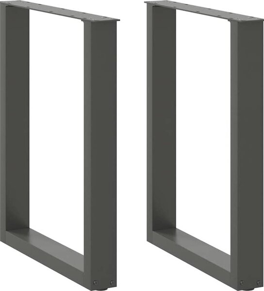 VidaXL Nohy k jídelnímu stolu ve tvaru U, 2 ks, ocel, 60 x (72-73) cm, ocel [4013180] Barva: Černá