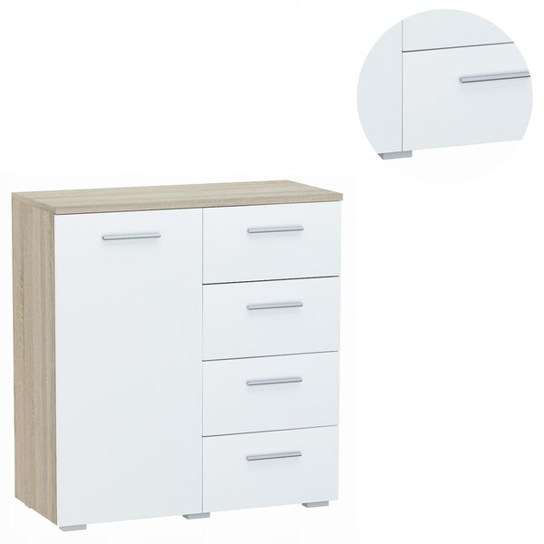 Komoda Matkam 80 x 35 x 84,5 cm dub sonoma matný