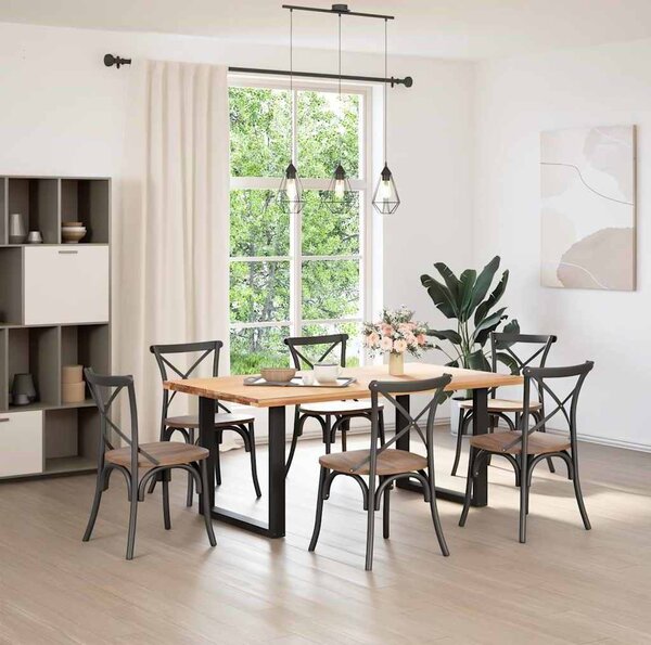 VidaXL Nohy k jídelnímu stolu ve tvaru U, 2 ks, ocel, 80 x (72-73) cm, ocel [4013190] Barva: Černá