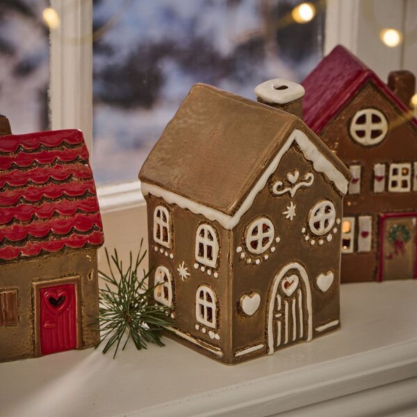 Keramický svícen Stillenat Gingerbread Arched Door