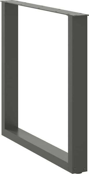 VidaXL Nohy k jídelnímu stolu ve tvaru U, 2 ks, ocel, 80 x (72-73) cm, ocel [4013190] Barva: Černá