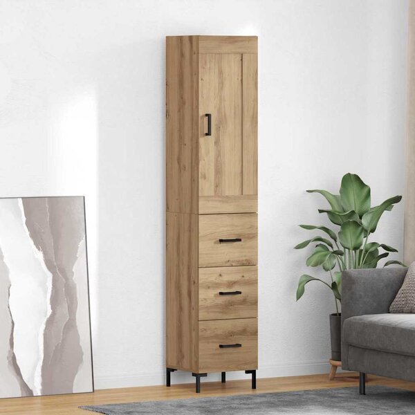 VidaXL Skříň highboard 34,5 x 34 x 180 cm kompozitní dřevo [3416061] Barva: dub sonoma