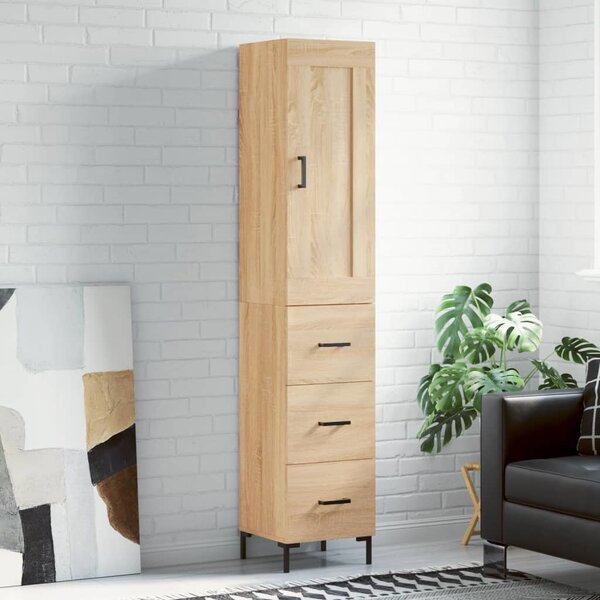 VidaXL Skříň highboard 34,5 x 34 x 180 cm kompozitní dřevo [3416061] Barva: dub sonoma