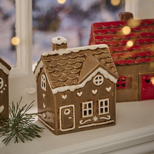Keramický svícen Stillenat Gingerbread Square Door