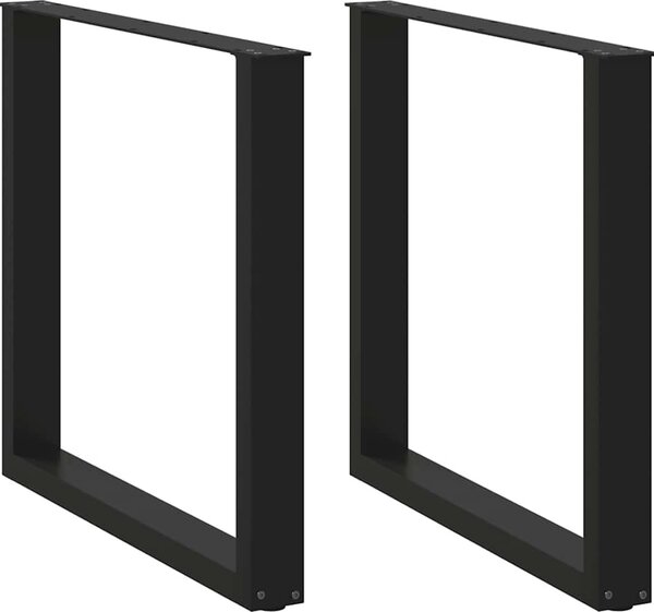 VidaXL Nohy k jídelnímu stolu ve tvaru U, 2 ks, ocel, 80 x (72-73) cm, ocel [4013190] Barva: Černá