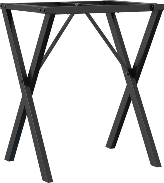 VidaXL Nohy k jídelnímu stolu X rám 60 x 50 x 73 cm ocel [357905]