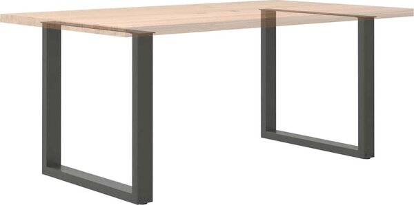 VidaXL Nohy k jídelnímu stolu ve tvaru U, 2 ks, ocel, 80 x (72-73) cm, ocel [4013190] Barva: Černá