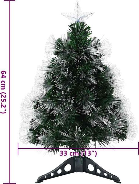 VidaXL Umělý vánoční stromeček Zelená 64 cm PVC [42019341]