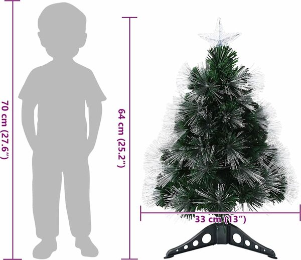 VidaXL Umělý vánoční stromeček Zelená 64 cm PVC [42019341]