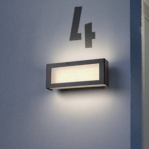 OSRAM LED venkovní nástěnné svítidlo ENDURA STYLE NOVA, tmavě šedá, IP54, Hliník / šedá / zinek, Hliník, Moderní, Nástěnné svítidlo / světlem dolů