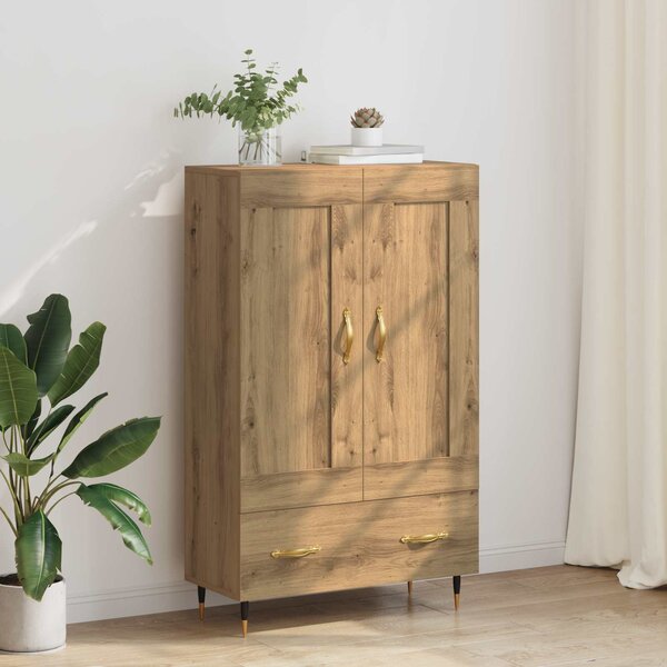 VidaXL Skříň highboard 69,5 x 31 x 115 cm kompozitní dřevo [882552] Barva: kouřový dub