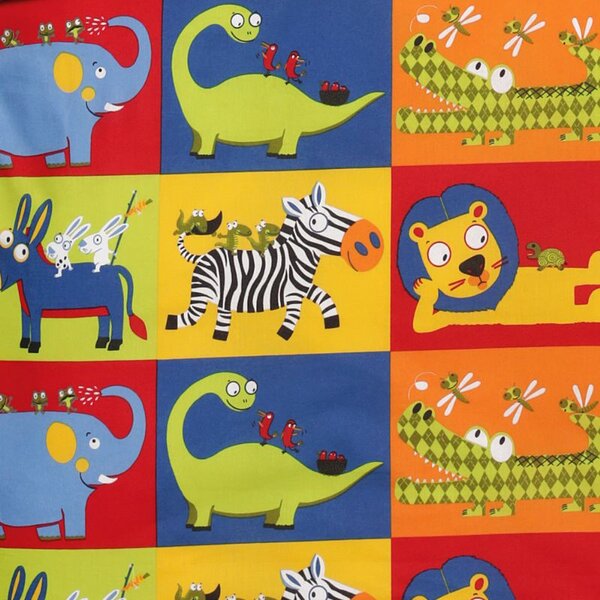 Povlečení KLASIK zoo patch pestrá 140 x 200/70 x 90 cm