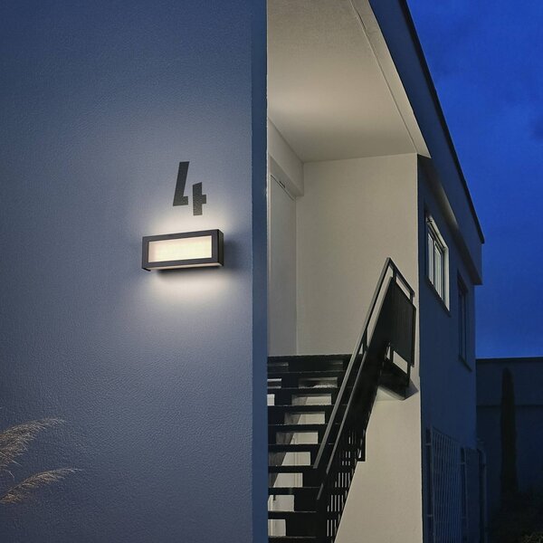 OSRAM LED venkovní nástěnné svítidlo ENDURA STYLE NOVA, tmavě šedá, IP54, Hliník / šedá / zinek, Hliník, Moderní, Nástěnné svítidlo / světlem dolů