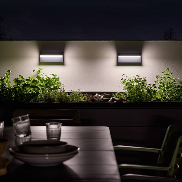 OSRAM LED venkovní nástěnné svítidlo ENDURA STYLE ROBUST tmavě šedá IP54, Hliník / šedá / zinek, Hliník, Moderní, Nástěnné bodové svítidlo