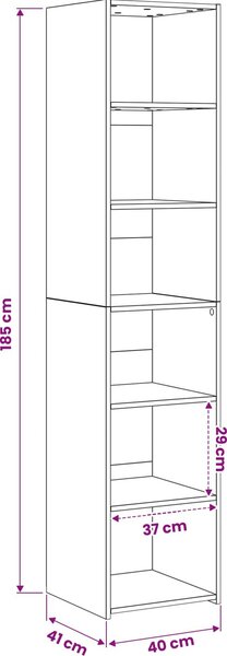 VidaXL Skříň highboard 40 x 41 x 185 cm kompozitní dřevo [3446623] Barva: Bílá