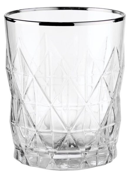 UPSCALE Sada sklenic na vodu 345 ml 6 ks - stříbrná