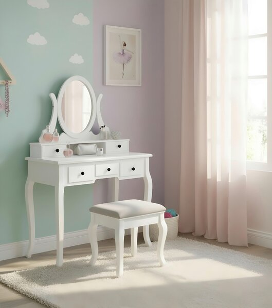 TOALETNÍ STOLEK, bílá, 97/40/142 cm Ambia Home