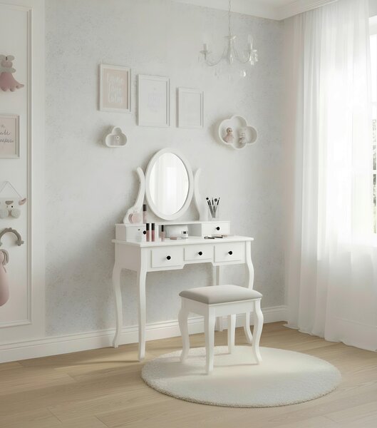 TOALETNÍ STOLEK, bílá, 97/40/142 cm Ambia Home