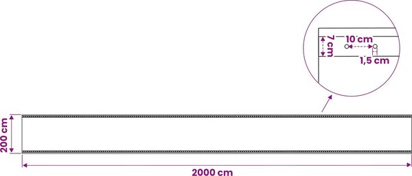 VidaXL Krycí plachta 2 x 20 m 260 g/m² [42039269] Barva: Bílá