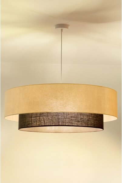 Brilagi - LED Lustr na lanku BOHO STYLE 3xE27/15W/230V pr. 80 cm krémová/hnědá