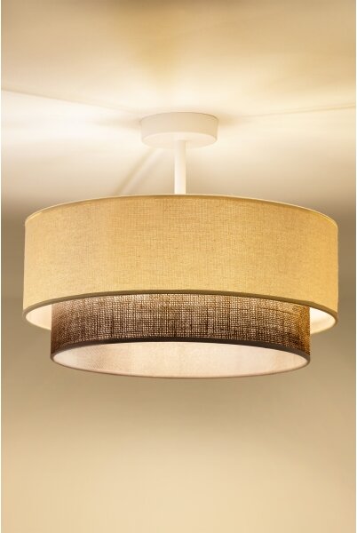 Brilagi - LED Přisazený lustr BOHO STYLE 1xE27/15W/230V pr. 40 cm krémová/hnědá
