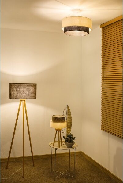 Brilagi - LED Přisazený lustr BOHO STYLE 1xE27/15W/230V pr. 40 cm krémová/hnědá