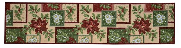 Prostírání MOTIV LUREX vánoční patch červenozlatá prostírání cca 30 x 45 cm