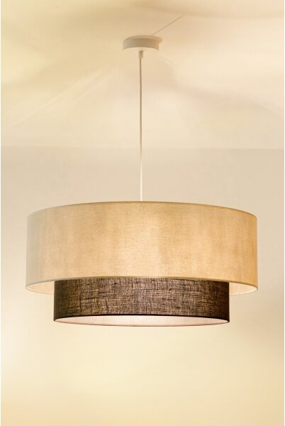 Brilagi - LED Lustr na lanku BOHO STYLE 3xE27/15W/230V pr. 60 cm krémová/hnědá