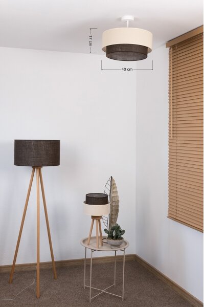 Brilagi - LED Přisazený lustr BOHO STYLE 1xE27/15W/230V pr. 40 cm krémová/hnědá