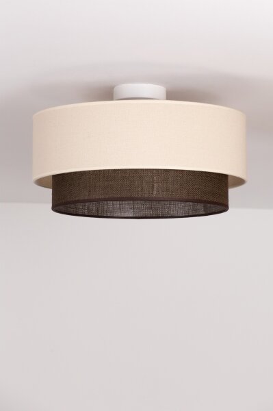 Brilagi - LED Stropní svítidlo BOHO STYLE 1xE27/15W/230V pr. 40 cm krémová/hnědá
