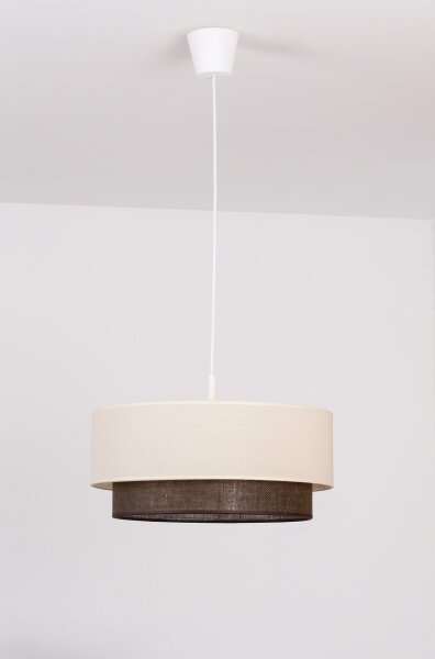 Brilagi - LED Lustr na lanku BOHO STYLE 1xE27/15W/230V pr. 40 cm krémová/hnědá