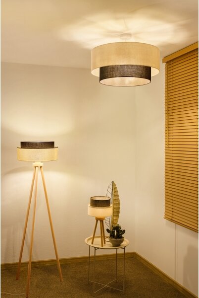 Brilagi - LED Přisazený lustr BOHO STYLE 3xE27/15W/230V pr. 60 cm krémová/hnědá