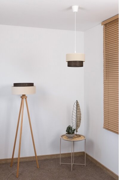 Brilagi - LED Lustr na lanku BOHO STYLE 1xE27/15W/230V pr. 25 cm krémová/hnědá