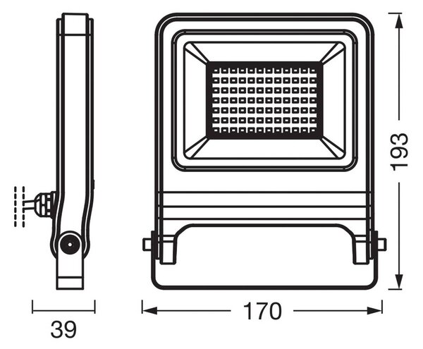 OSRAM LED venkovní bodové osvětlení ENDURA FLOOD, šedý 50 W 3 000 K IP65, Hliník / šedá / zinek, Hliník
