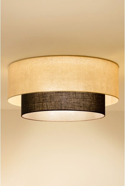 Brilagi - LED Stropní svítidlo BOHO STYLE 3xE27/15W/230V pr. 60 cm krémová/hnědá