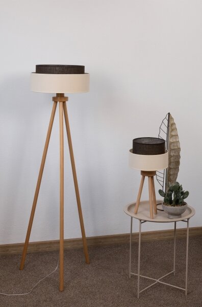 Brilagi - LED Stolní lampa BOHO STYLE 1xE27/15W/230V krémová/hnědá