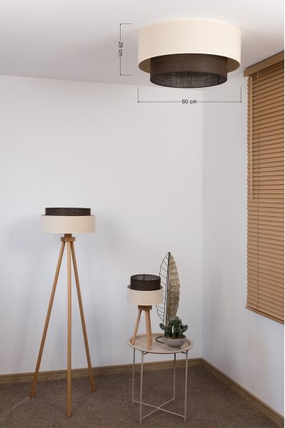 Brilagi - LED Stropní svítidlo BOHO STYLE 3xE27/15W/230V pr. 60 cm krémová/hnědá