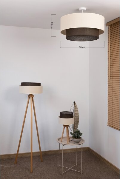 Brilagi - LED Přisazený lustr BOHO STYLE 3xE27/15W/230V pr. 60 cm krémová/hnědá
