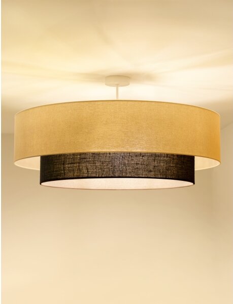 Brilagi - LED Přisazený lustr BOHO STYLE 3xE27/15W/230V pr. 80 cm krémová/hnědá