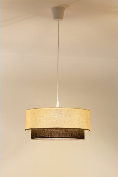 Brilagi - LED Lustr na lanku BOHO STYLE 1xE27/15W/230V pr. 40 cm krémová/hnědá